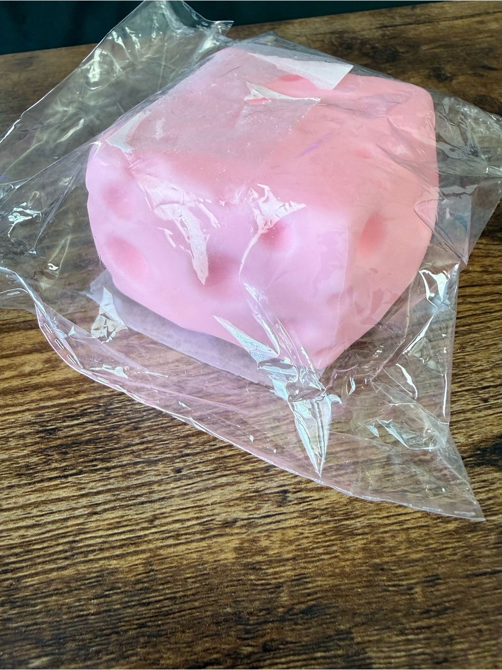 Pink Cheese Squishy Stress Relief Toy